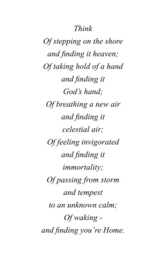Verse or poem for back of memorial card42