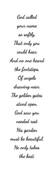 Verse or poem for back of memorial bookmark14