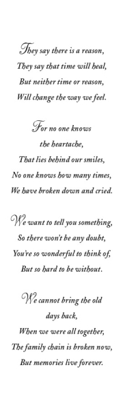 Verse or poem for back of memorial bookmark5