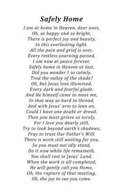 Verse or poem for back of memorial card39