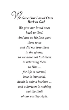 Verse or poem for back of memorial card4