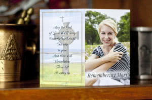 MP-04 Memorial Card with full page photo on the front.