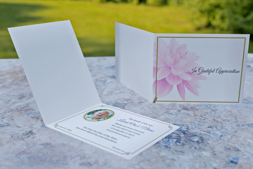 Acknowledgement Card with flowers