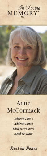 Memorial Bookmark BM02