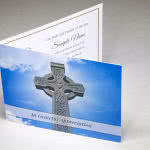 Acknowledgement card with stone celtic cross