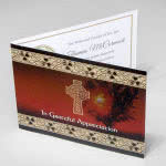 Acknowledgement card with celtic cross