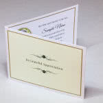 Acknowledgement card with floral design