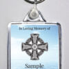 Memorial keyring KR1 - back