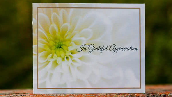 Double Sided Acknowledgement Card