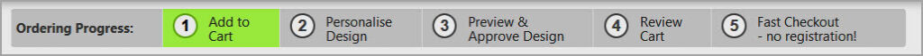 Progress bar on ordering pages