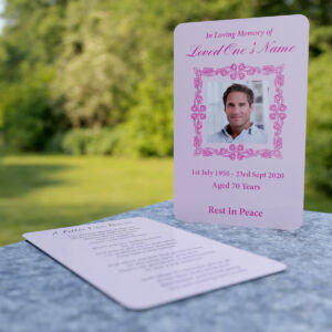 MPW-23 pink themed wallet memorial card