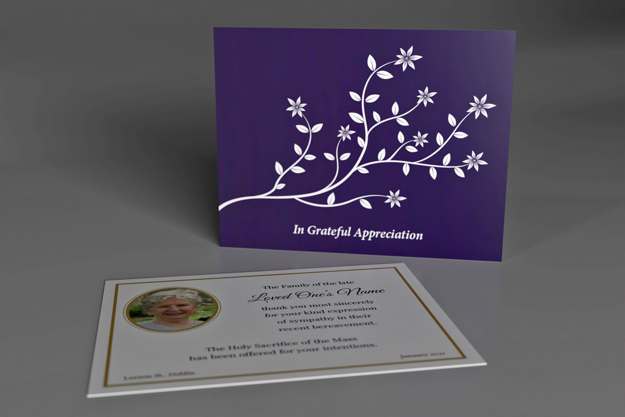 Acknowledgement Card AC43 Memorial Printers