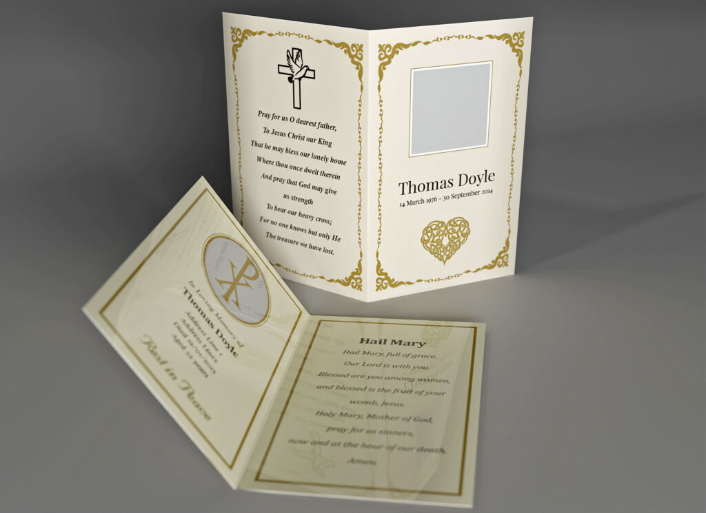 Layout of the card included in download. Inside and outside view.