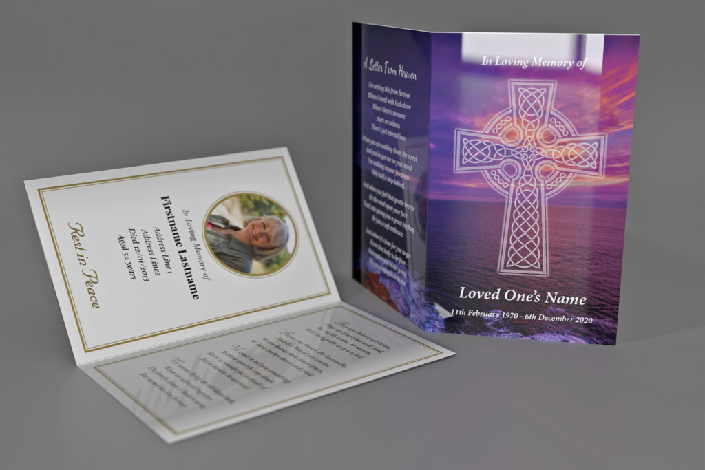 Bespoke memorial card design